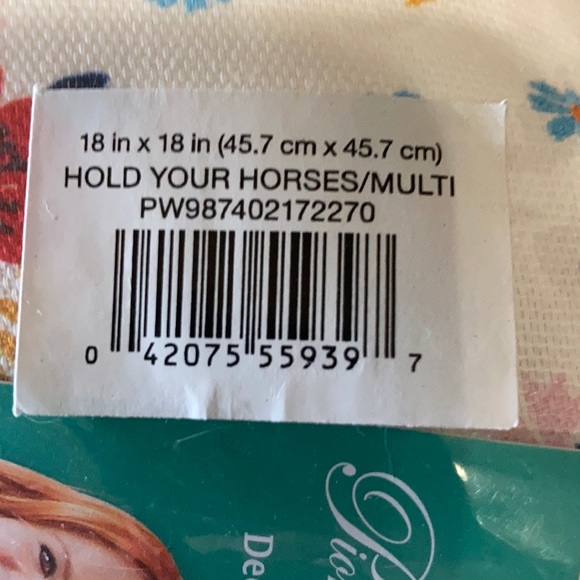 NWT The Pioneer Woman Throw Pillow 18 x 18 - Picture 10 of 11